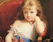 Young Girl Holding a Doll - 弗里茨·佐伯·比勒